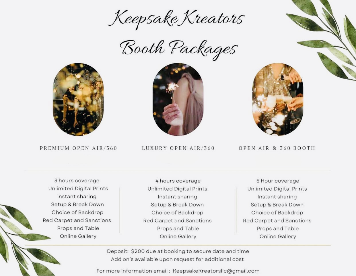 Photo booth packages